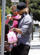 Nahla Aubry Shows Daddy Her Art Work 