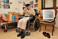 Medicinal marijuana administered to residents of the Hadarim nursing home in Naan kibbutz, Israel - 17 Jul 2011