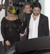 EXCLUSIVE Christina Aguilera and Matt Rutler leaving Giorgio Baldi