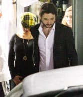 EXCLUSIVE Christina Aguilera and Matt Rutler leaving Giorgio Baldi