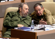 4302-Fidel Castro and his brother Raul Castro at National Assembly