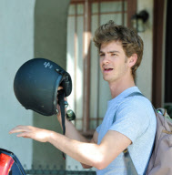 Andrew Garfield Rides His Moped