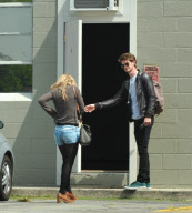Andrew Garfield Rides His Moped