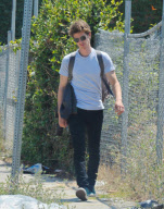 Andrew Garfield Rides His Moped