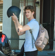 Andrew Garfield Rides His Moped