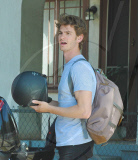 Andrew Garfield Rides His Moped