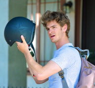 Andrew Garfield Rides His Moped