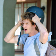 Andrew Garfield Rides His Moped