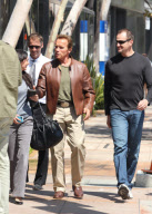 Arnold Schwarzenegger leaving Toscana - Part 2