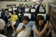 China Railway High-Speed train travelling between Shanghai and Beijing, China - 08 Jul 2011