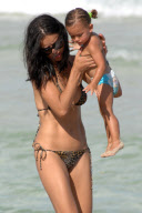 Adriana Lima and Valentina Beach It