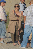 Sarah Michelle Gellar films the "Ringer" on Malibu Beach