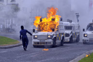 Riots in Bogside follow loyalist parade, Derry, Northern Ireland, Britain - 13 Aug 2011