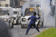 Riots in Bogside follow loyalist parade, Derry, Northern Ireland, Britain - 13 Aug 2011