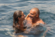 Christian Audigier and his girlfriend Nathalie Sorensen enjoy their vacation in Ibiza