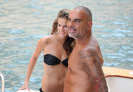 Christian Audigier and his girlfriend Nathalie Sorensen enjoy their vacation in Ibiza