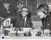 Lord Snowdon Chairman Of The Council Of Industrial Design Shows Mary Quant One Of The Judges A Miniature Working Model Of A Miners Lamp On Show Today Among The Many Cups And Pots - Only Part Of The 166 Items Selected As Winners Of The Investiture Sou