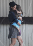 Katie Holmes and Daughter Suri Cruise at the Heliport