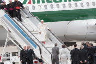 Weltjugendtag 2011: Ankunft von Papst Benedikt XVI auf dem Flughafen von Madrid