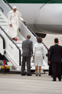 Weltjugendtag 2011: Ankunft von Papst Benedikt XVI auf dem Flughafen von Madrid