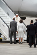 Weltjugendtag 2011: Ankunft von Papst Benedikt XVI auf dem Flughafen von Madrid