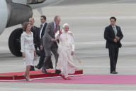Weltjugendtag 2011: Ankunft von Papst Benedikt XVI auf dem Flughafen von Madrid