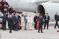 Weltjugendtag 2011: Ankunft von Papst Benedikt XVI auf dem Flughafen von Madrid