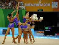CHINA-SHENZHEN-UNIVERSIADE-RHYTHMIC GYMNASTICS-GROUP-5 BALLS (CN)