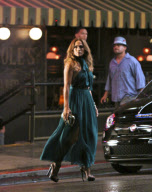 Jennifer Lopez Films A Night Scene For Fiat 500