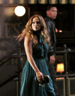 Jennifer Lopez Films A Night Scene For Fiat 500