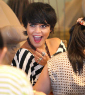 Vanessa Hudgens gets pampered at the salon