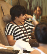 Vanessa Hudgens gets pampered at the salon