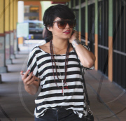 Vanessa Hudgens gets pampered at the salon