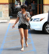 Vanessa Hudgens gets pampered at the salon