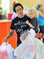 Pete Wentz and Bronx Go Toy Shopping at Target