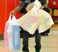 Pete Wentz and Bronx Go Toy Shopping at Target