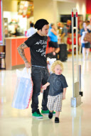 Pete Wentz and Bronx Go Toy Shopping at Target