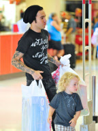 Pete Wentz and Bronx Go Toy Shopping at Target