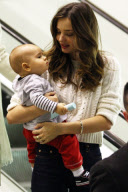 Miranda Kerr and Flynn arrives in Sydney from Melbourne. Big Australia/Kirk Powell/BJ