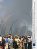 AFTERMATH OF PLANE CRASH INTO WORLD TRADE CENTRE, NEW YORK, AMERICA - 11 SEP 2001