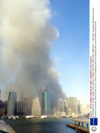 AFTERMATH OF PLANE CRASH INTO WORLD TRADE CENTRE, NEW YORK, AMERICA - 11 SEP 2001
