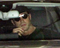 Jennifer Aniston her lollipop and Justin Theroux leaving medical building