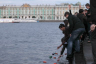 RUSSIA-SAINT PETERSBURG-PAPER-BOAT-WISH