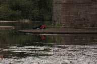 Rettung aus dem Flussbett des Wye