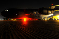 Royal Air Force C-17 from RAF Brize Norton delivers a very large consignment of Libyan bank notes to the authorities in Benghazi, Libya - 31 Aug 2011