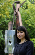 The Mayor of London, Boris Johnson unveiled a sculpture by artist Miya Ando crafted with steel from the World Trade Centre which was destroyed by terrorist attacks on September 11th, 2001 in New York