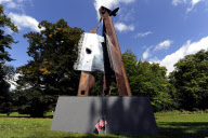 The Mayor of London, Boris Johnson unveiled a sculpture by artist Miya Ando crafted with steel from the World Trade Centre which was destroyed by terrorist attacks on September 11th, 2001 in New York