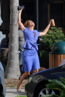 *EXCLUSIVE* Jennifer Lopez can't hold her Excitment on the set of "Parker"