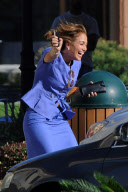 *EXCLUSIVE* Jennifer Lopez can't hold her Excitment on the set of "Parker"