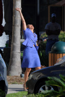 *EXCLUSIVE* Jennifer Lopez can't hold her Excitment on the set of "Parker"